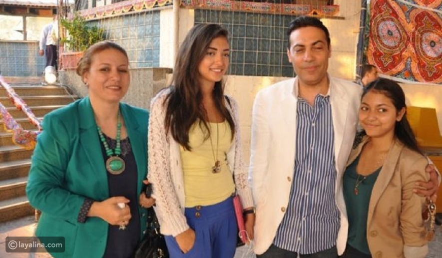 محمد الغيطي مع ابنتيه الممثلتين الشابتين ميار ومي الغيطي