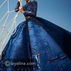 فستان المصمم سعيد قبيسي لخريف شتاء 2017 -2018