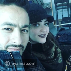 حمادة هلال مع زوجته في ظهور نادر لها