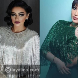 شوق الهادي وفوز بنفس الفستان اللامع