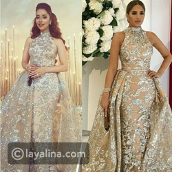 بلقيس فتحي وفوز الفهد بنفس الفستان من جسميكو