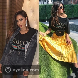 فاطمة المؤمن والعنود بنفس التيشرت من غوتشي