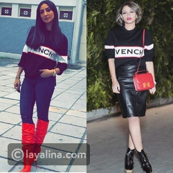 نور الغندور ونهى نبيل بنفس التيشرت من غوتشي