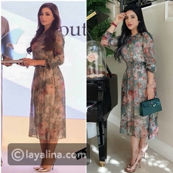 لجين عمران ومهيرة عبد العزيز بنفس الفستان الناعم