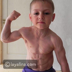 صور أقوى طفل بعمر 10 سنوات في العالم ليالينا