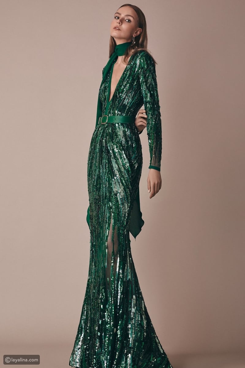 موضه الفساتين السواريه لايلى تصميم