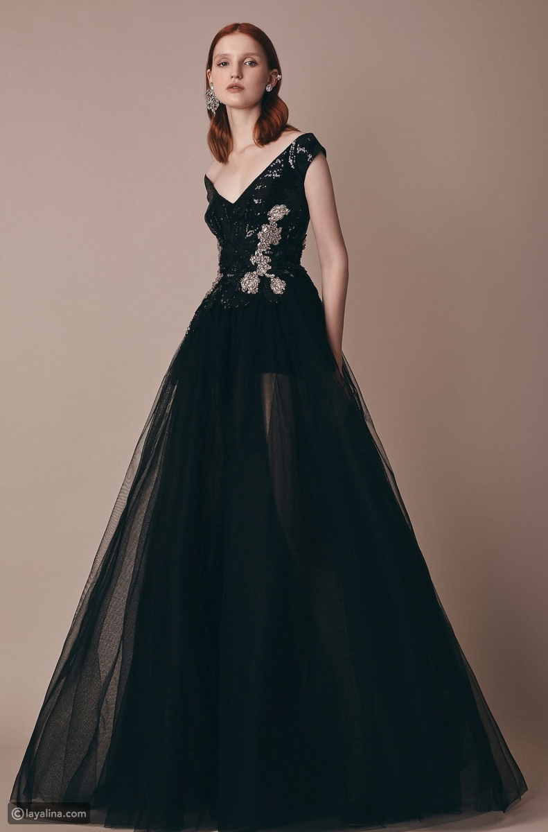 موضه الفساتين السواريه لايلى تصميم