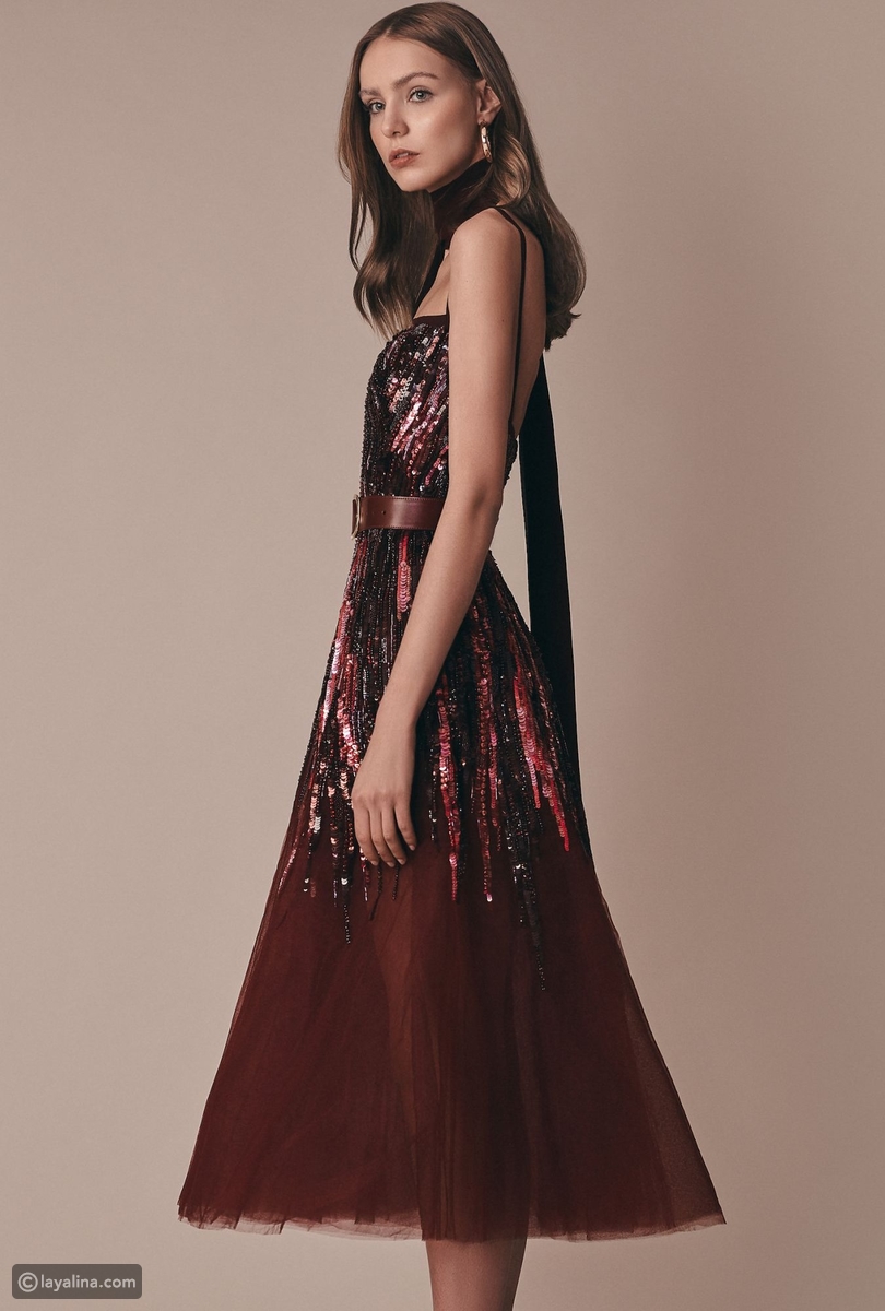 موضه الفساتين السواريه لايلى تصميم