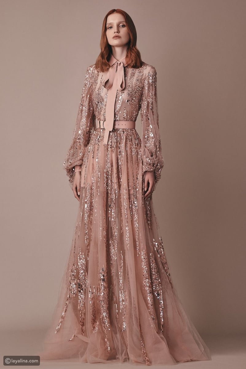 موضه الفساتين السواريه لايلى تصميم