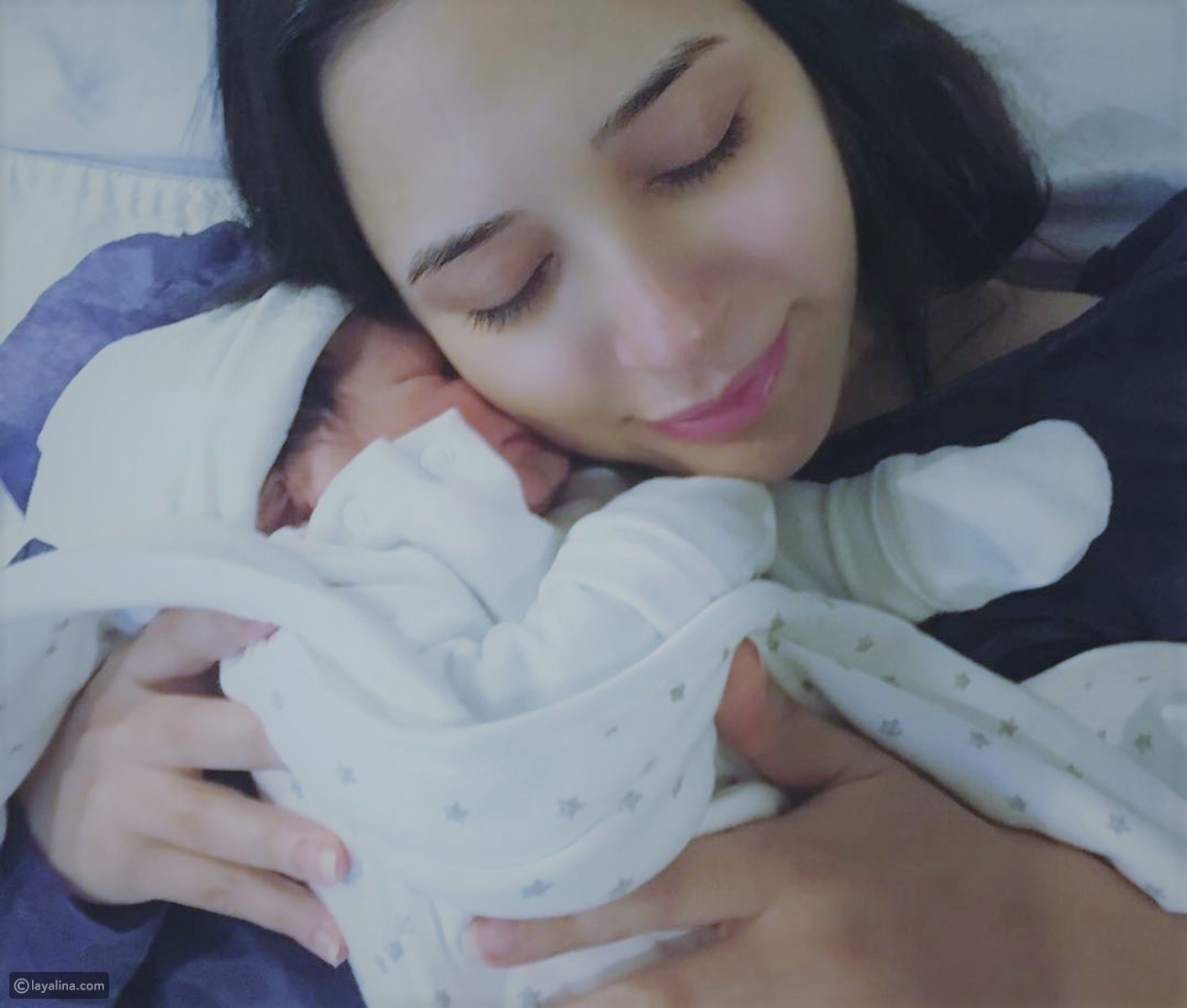 ساندي أنجبت مولودها الأول راين من زوجها المخرج حازم كتانة في 13 ديسمبر