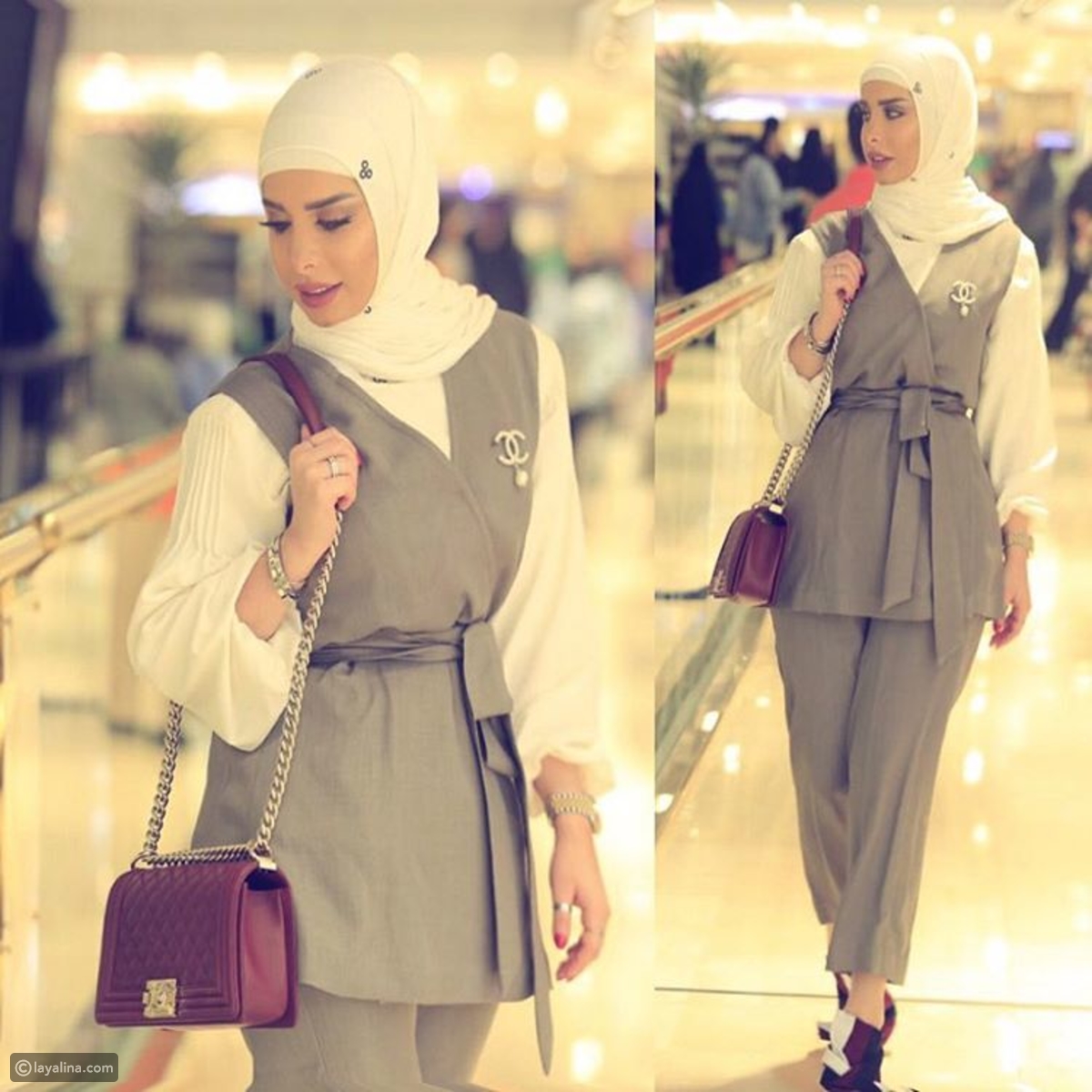 أزياء الفاشينيستا المحجبة زهراء أشكناني لإطلالة كلها أناقة واحتشام