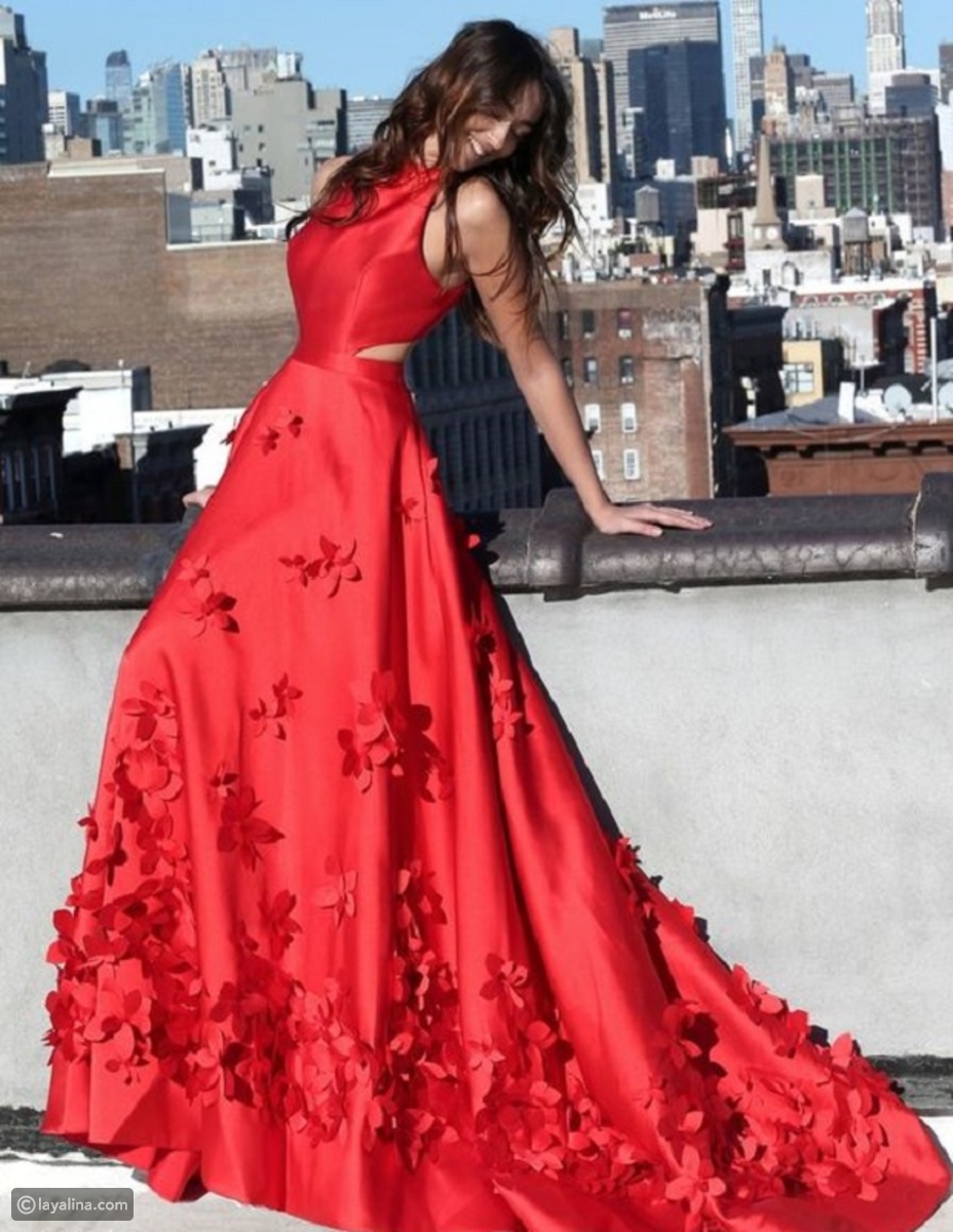 مجموعه فساتين باللون الاحمر لسهرات