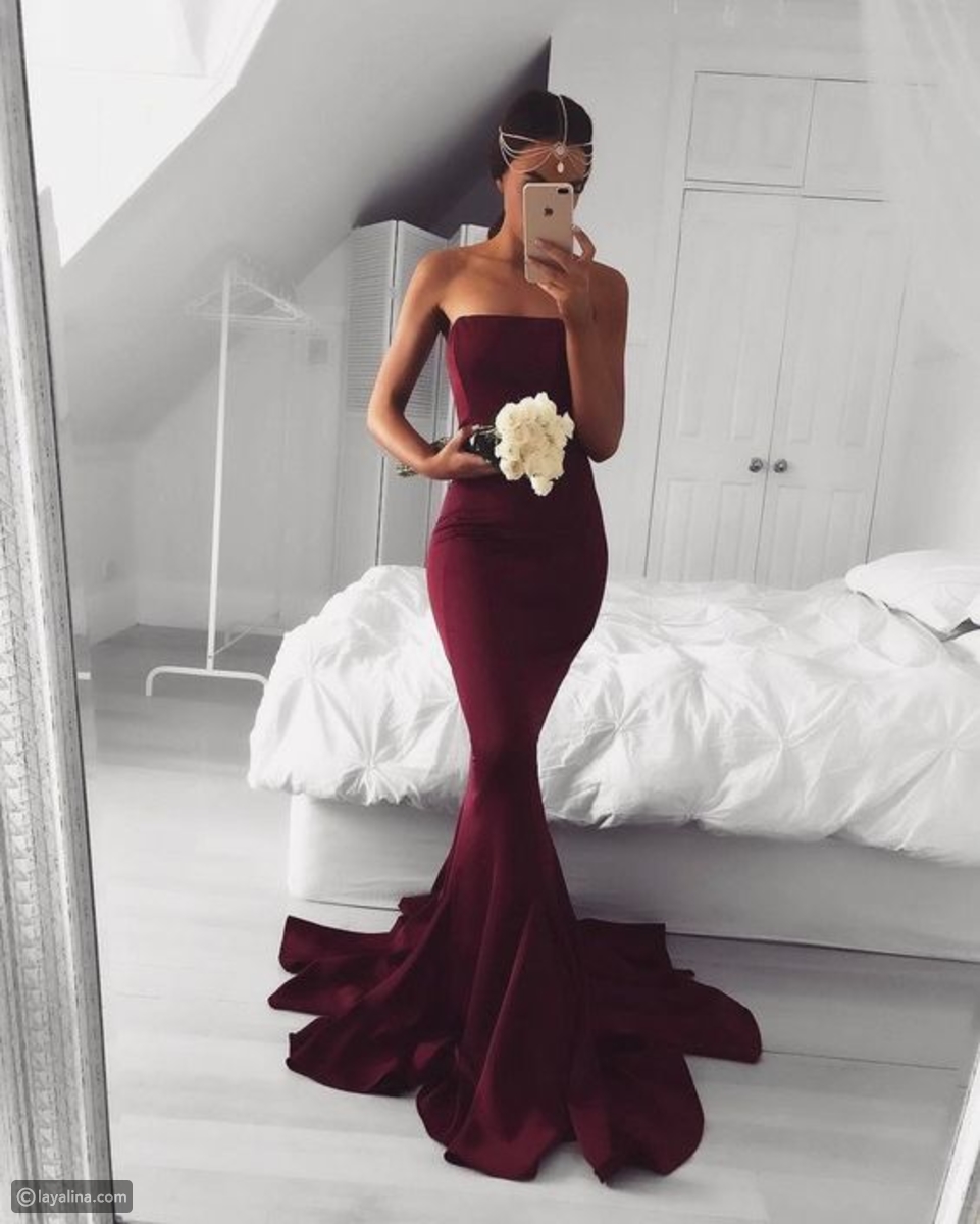 مجموعه فساتين باللون الاحمر لسهرات