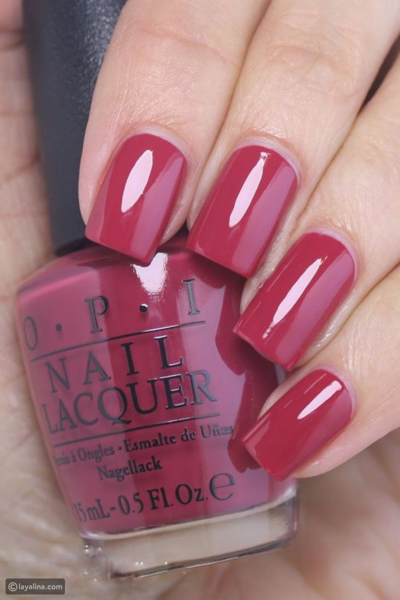 درجات المناكير الاحمر للبنات موضه