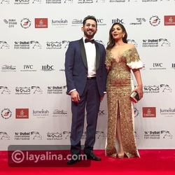 الفنانة منى زكي وزوجها الفنان أحمد حلمي