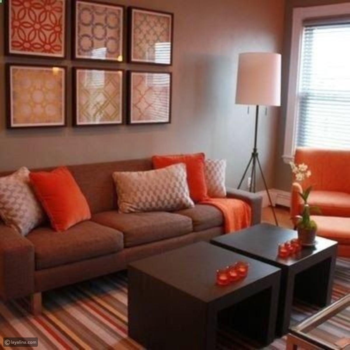 ديكورات ضيوف صغيره باللون البرتقالي