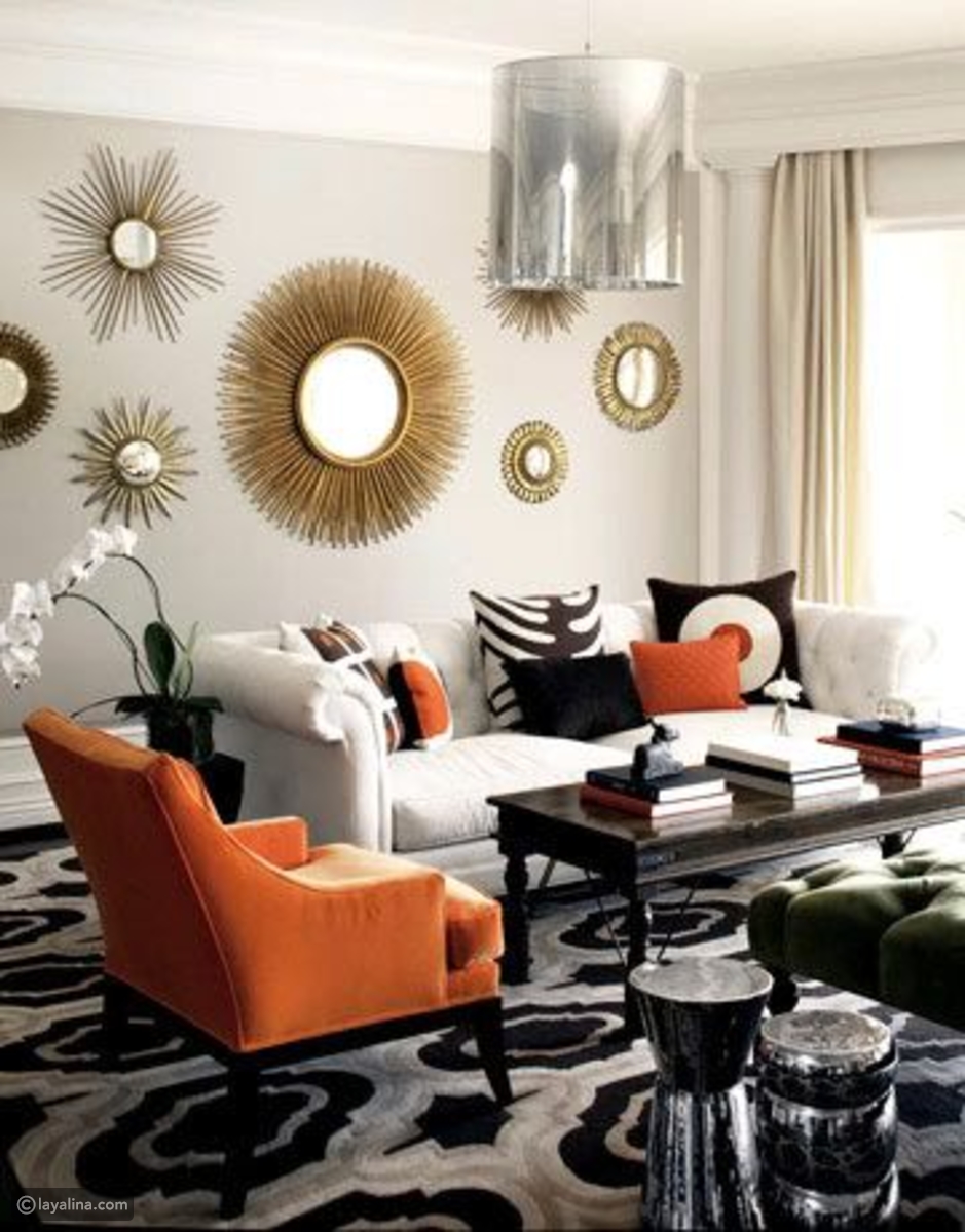 ديكورات ضيوف صغيره باللون البرتقالي