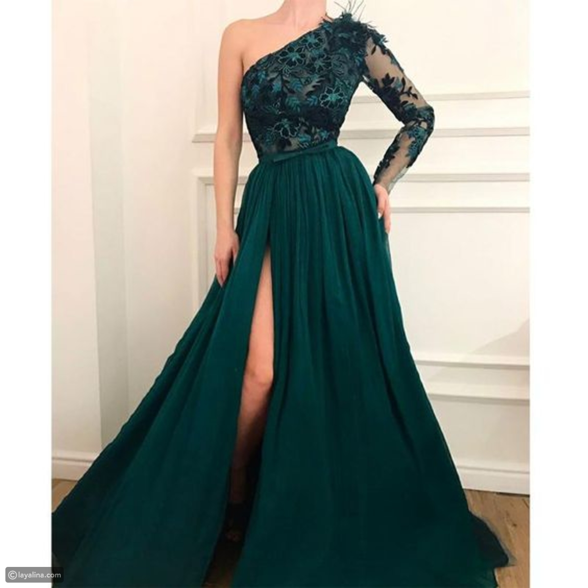 فساتين خطوبه باللون الاخضر المحتلف