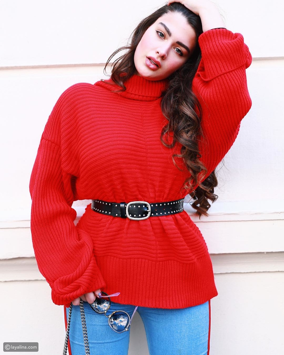 مكياج باللون الاحمر الفاشينيستا روان