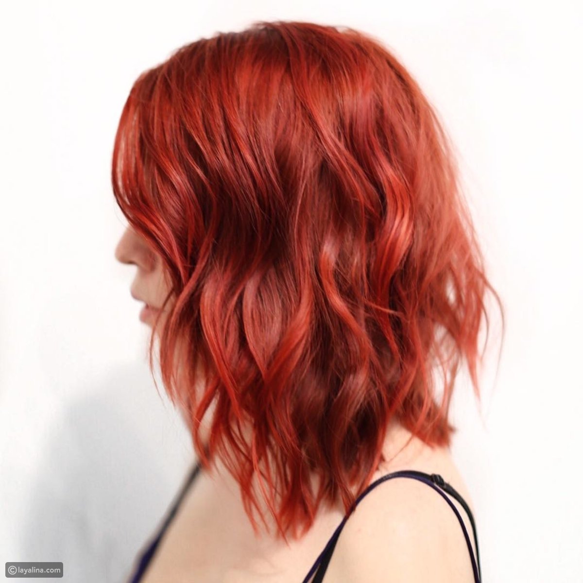 صبغات وتسريحات باللون الجرئ الاحمر