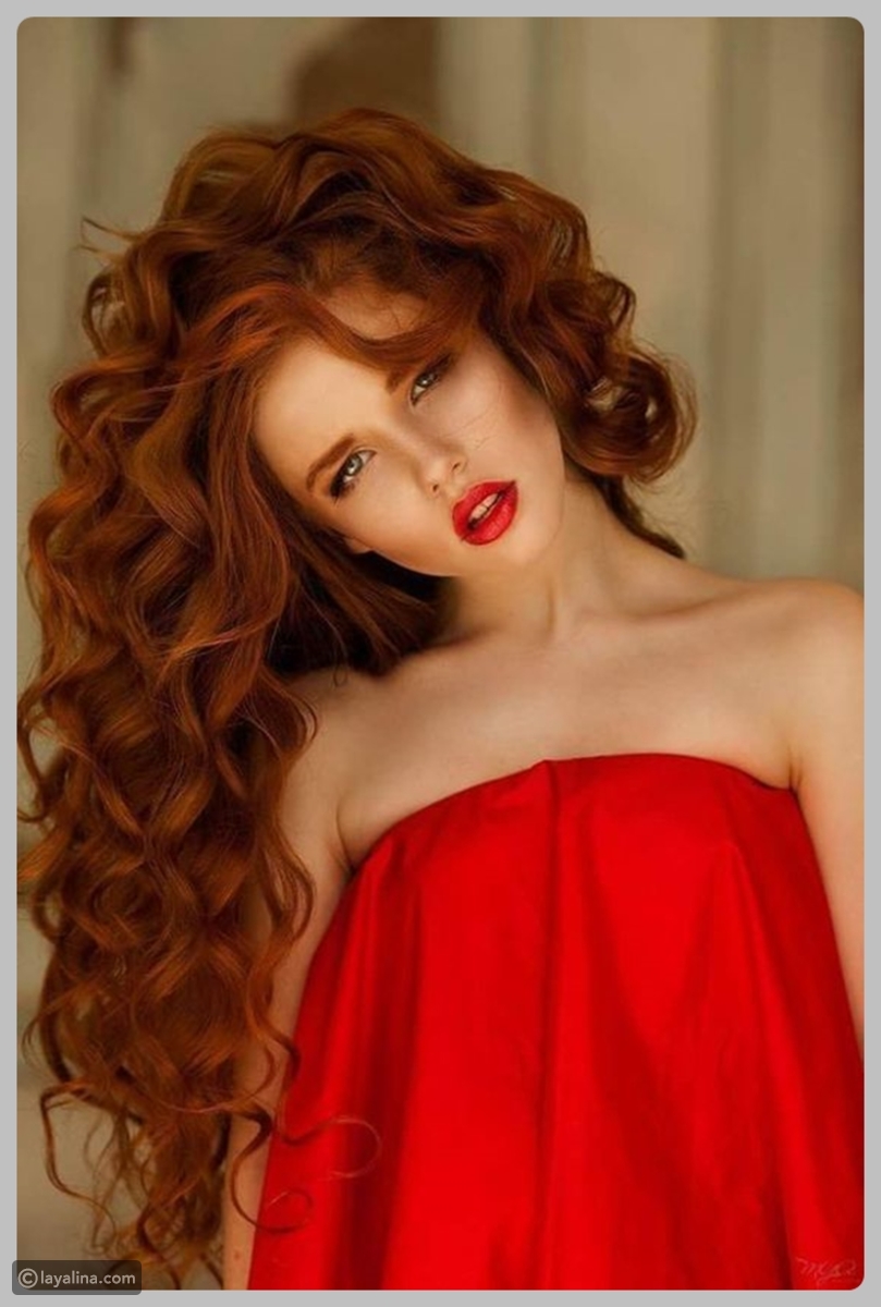 صبغات وتسريحات باللون الجرئ الاحمر