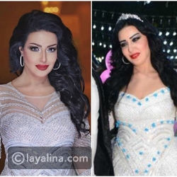 سمية الخشاب عدلت الفستان عند منطقة الصدر