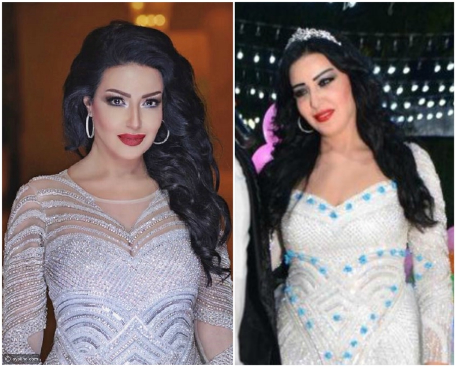 سمية الخشاب عدلت الفستان عند منطقة الصدر