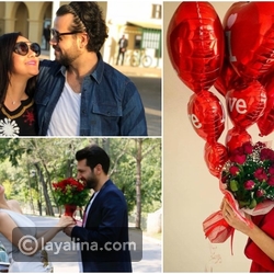 صور المشاهير يحتفلون بعيد الحب