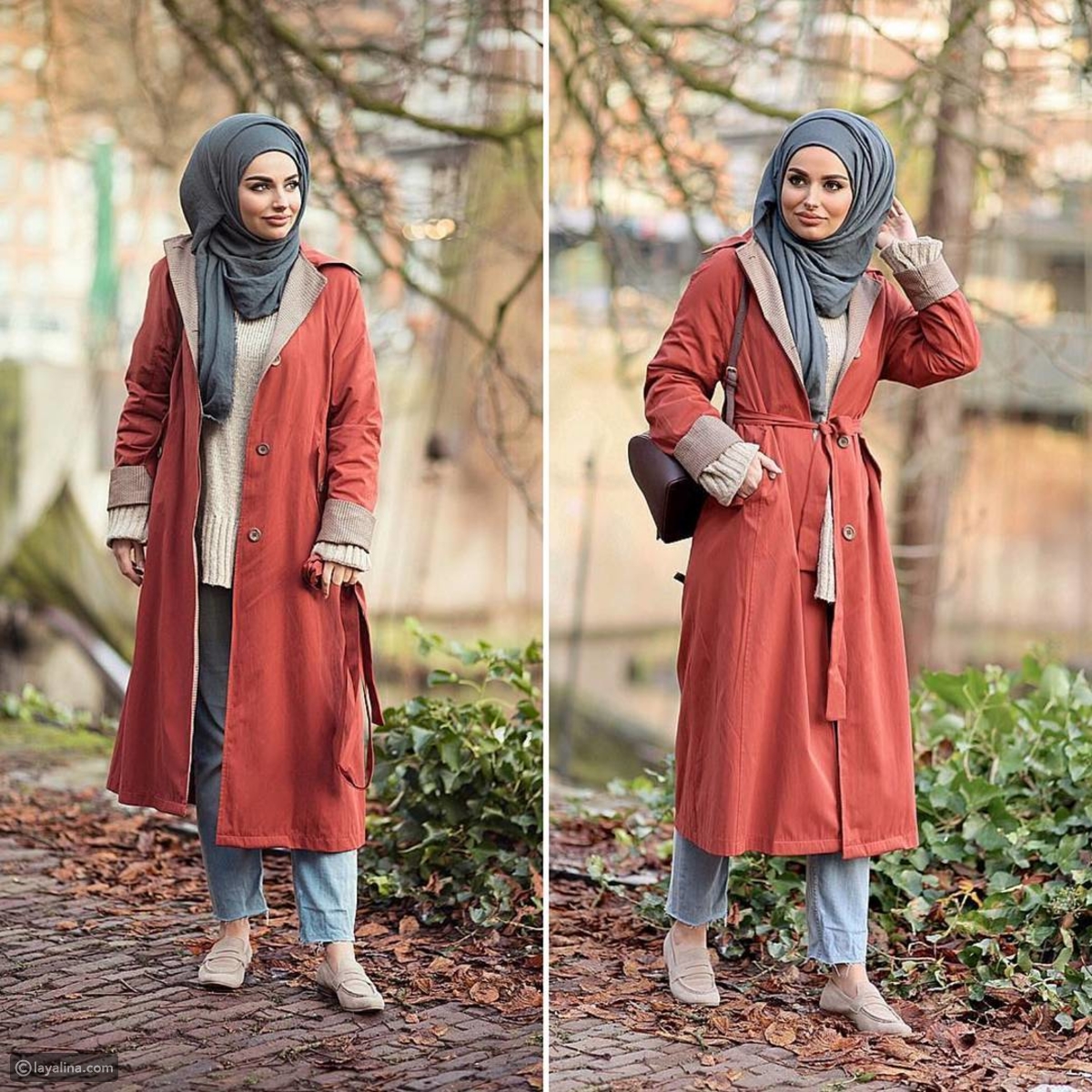 ازياء محجبات متنوعه ماركه لشتاء