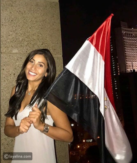 دينا الشربيني تحتفل بتأهل المنتخب لكأس العالم في نفس الفندق