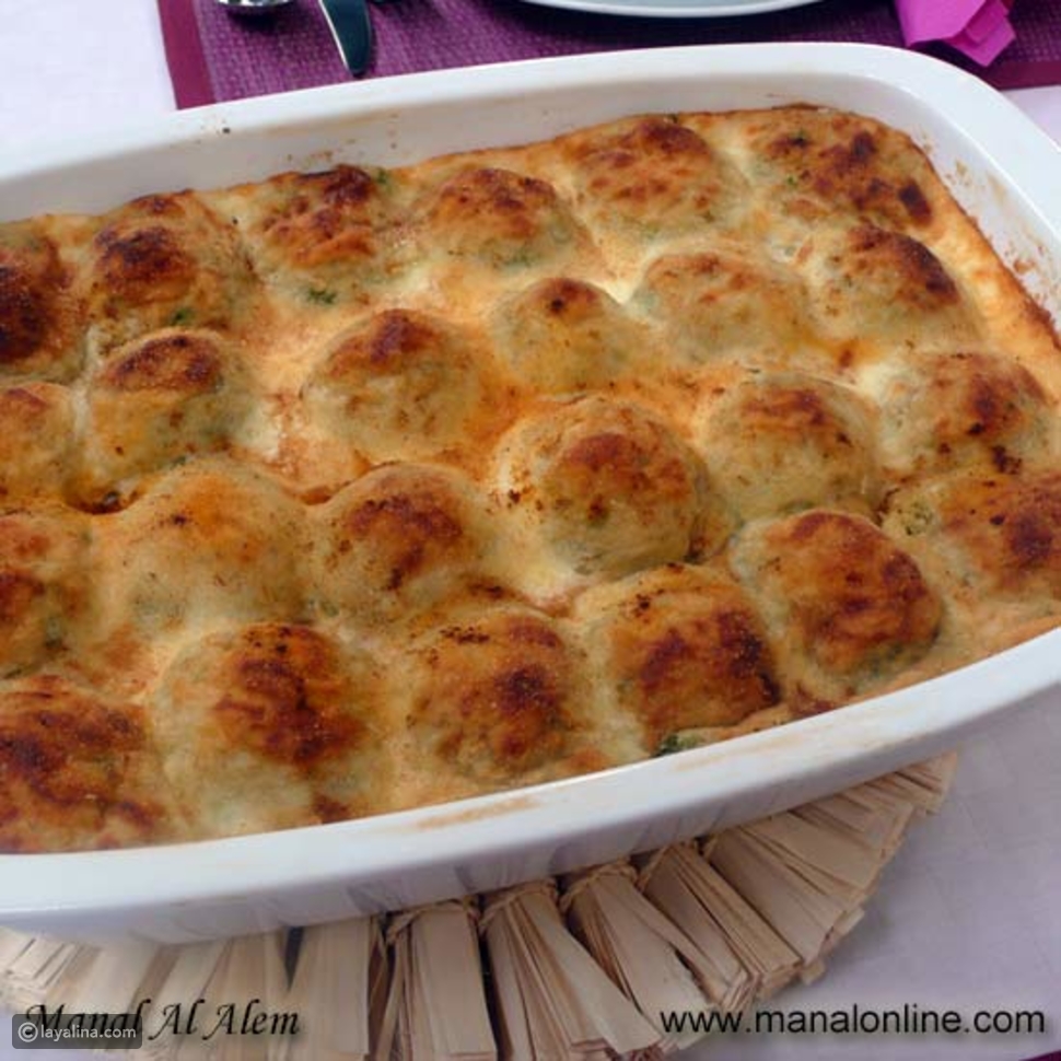 صينية البطاطس بالشاورمة من مطبخ منال العالم