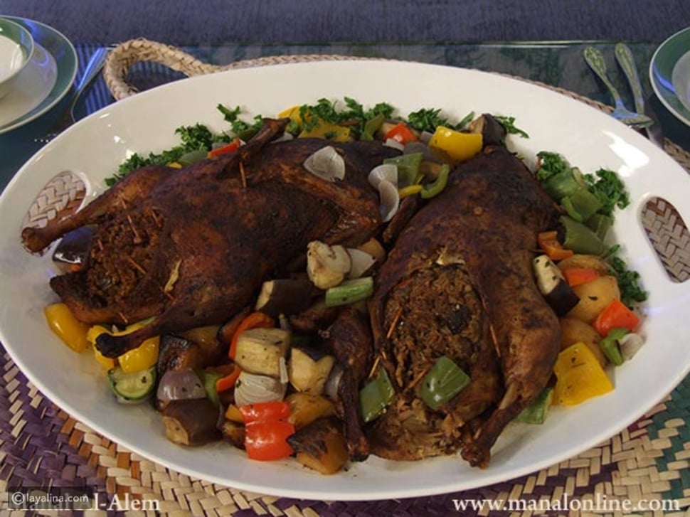 البط المحشي من مطبخ منال العالم