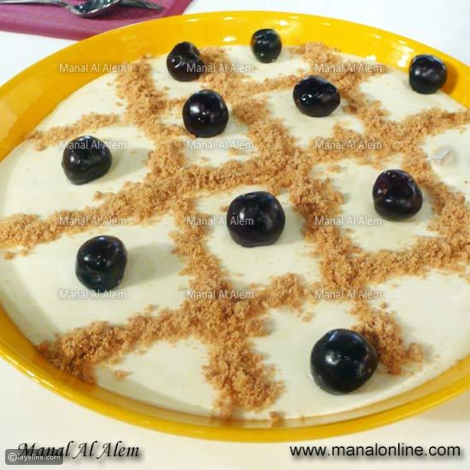 حلو الكرز والأناناس بطريقة منال العالم