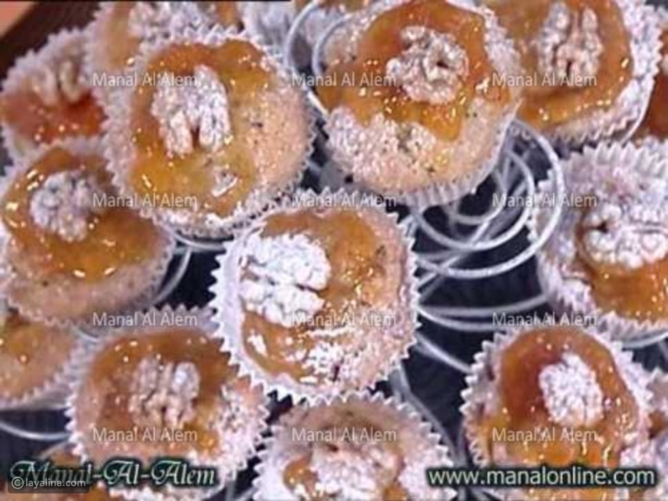 كب كيك التفاح على طريقة منال العالم