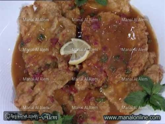 فيليه الدجاج مع صلصة الصويا بطريقة منال العالم