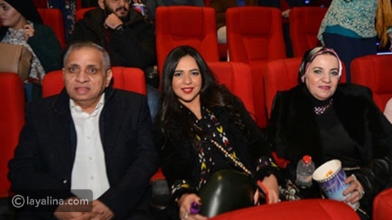 إيمي سمير غانم مع المنتج أحمد السبكي في عرض "عقدة الخواجة"