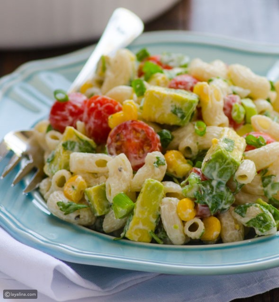 سلطة المكرونة بالزبادي