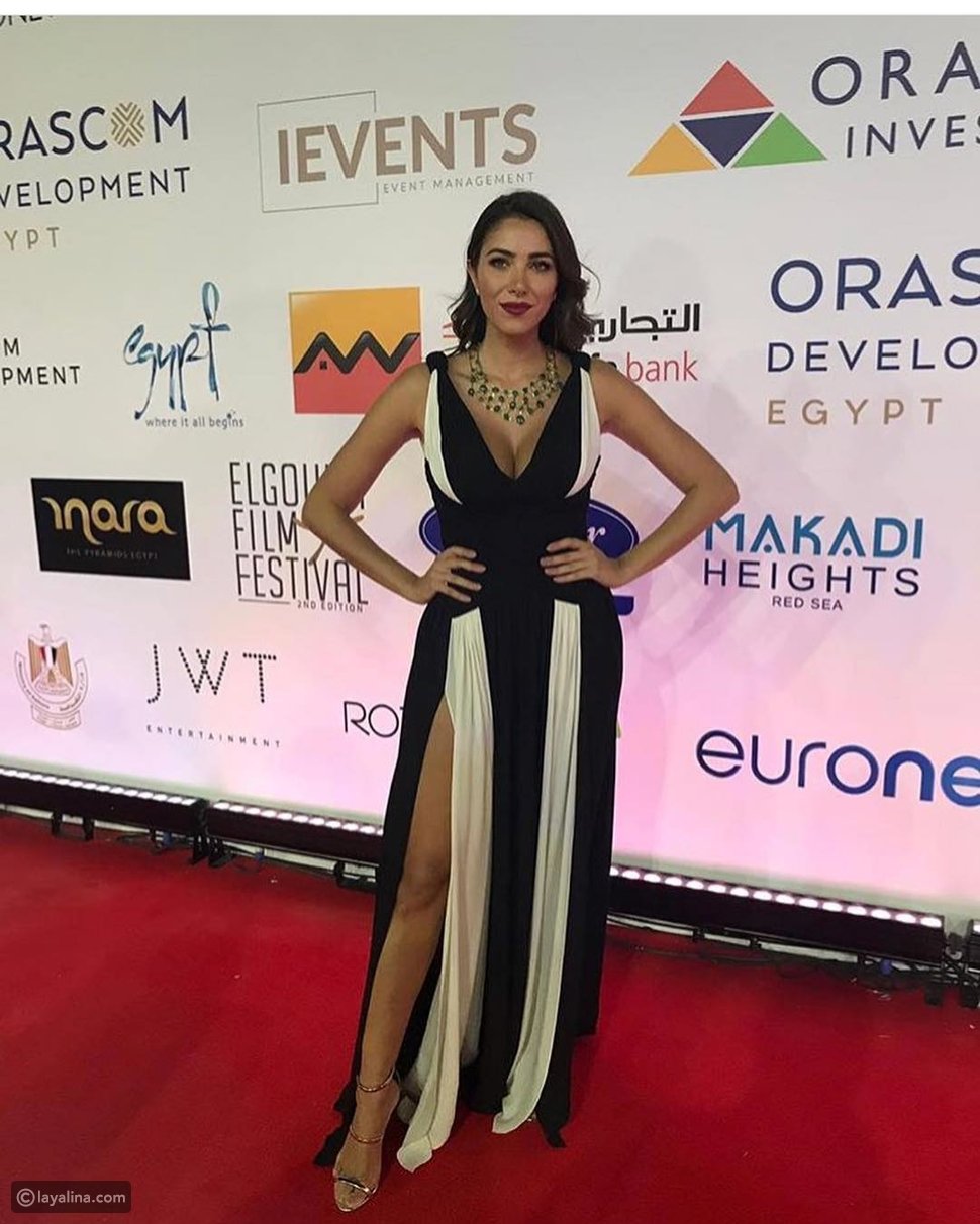دانييلا رحمة بفستان من زهير مراد في مهرجان الجونة السينمائي