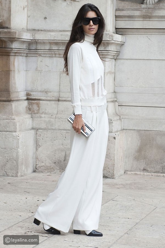 ارتدي البناطيل ذات الأرجل العريضة